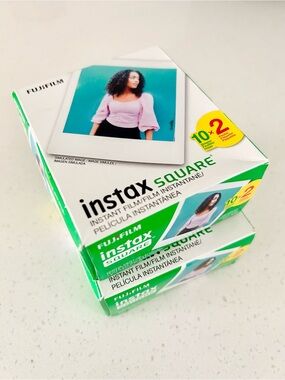 Fujifilm Instax Square Instant 2x Double Film Packs 40 Pictures Expired 2025-04